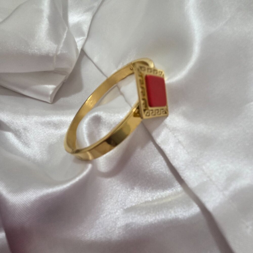 Women's 18K Gold Plated Stainless Steel Red Womens Bracelet